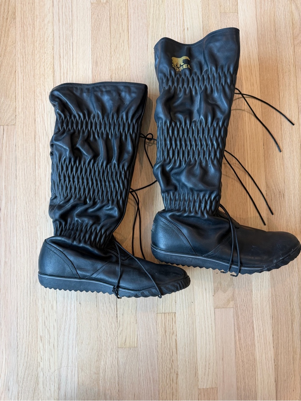 Sorel Firenzy Ruched Leather Waterproof Winter Boots